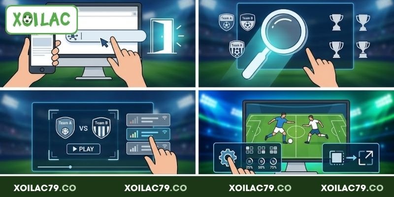 Trang chủ 15 Quy trình truy cập và theo dõi bóng đá trên Xoilac